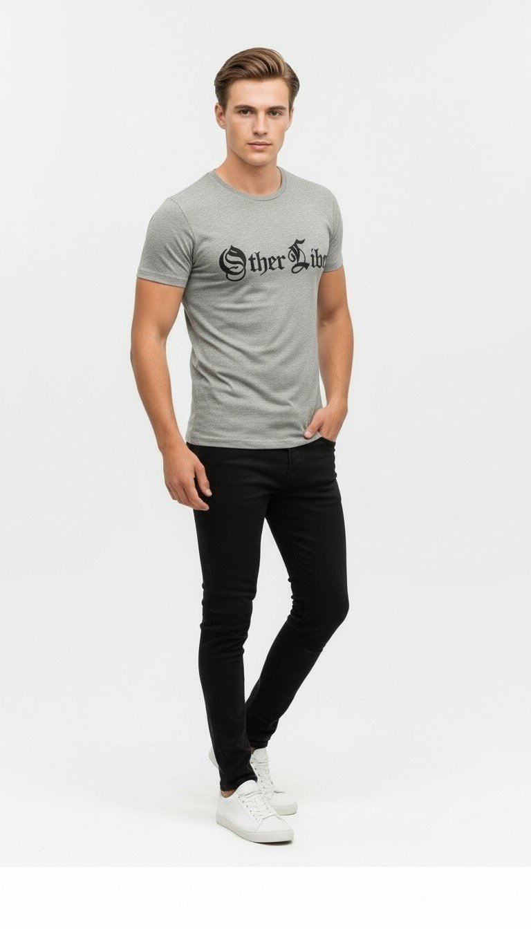 Erkek Modern Baskılı Günlük T-Shirt