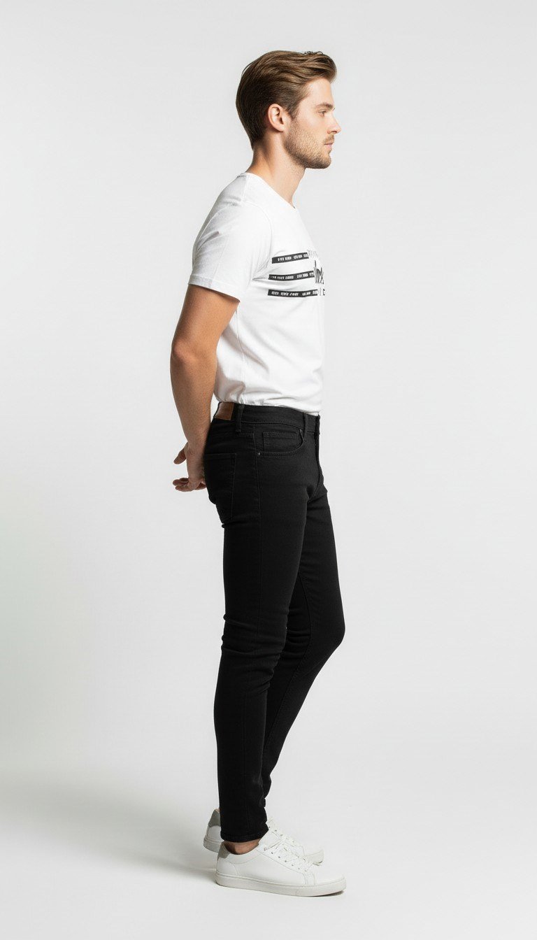 Erkek Slogan Baskılı Modern Günlük T-Shirt