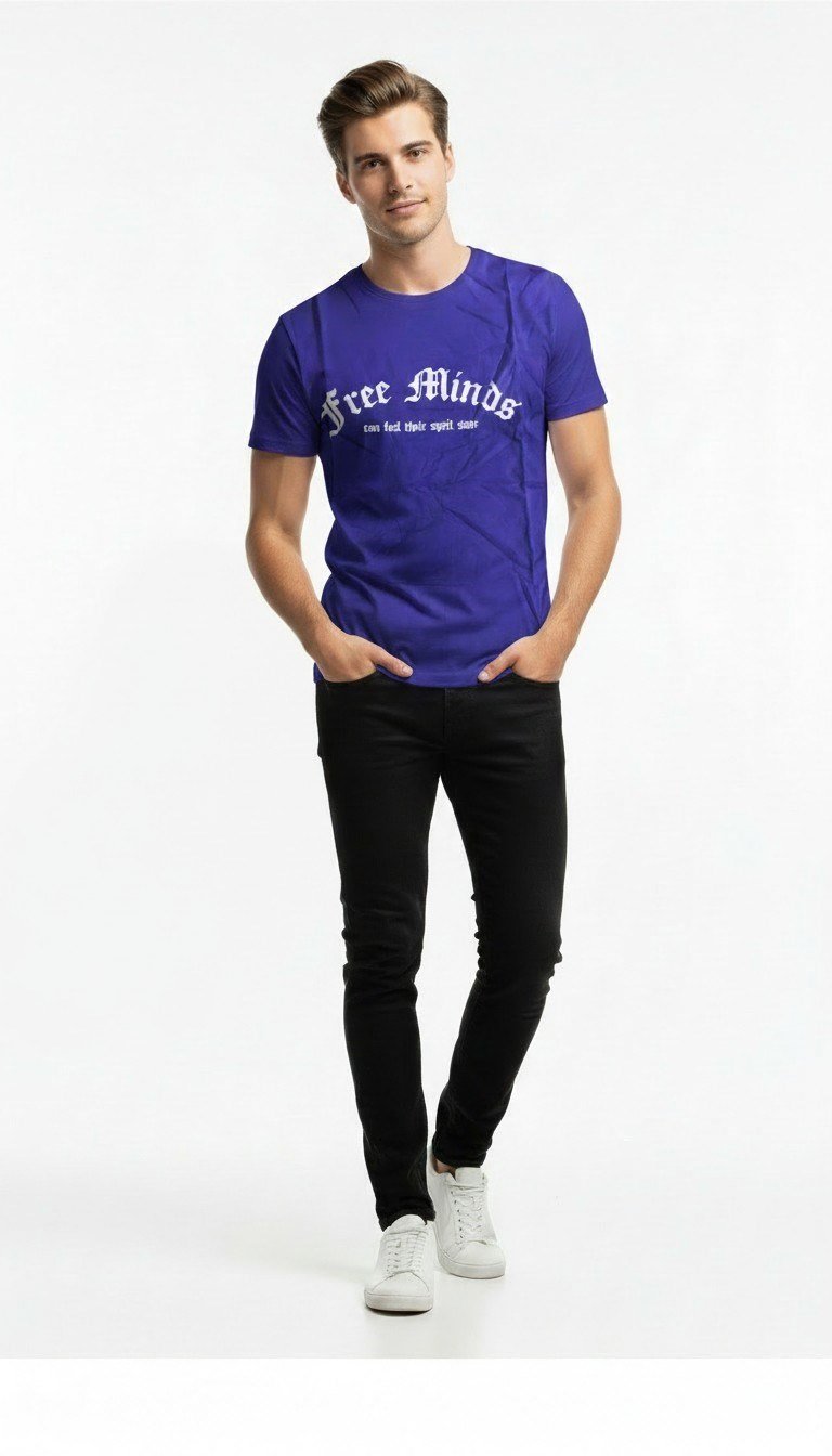 Erkek Yazı Baskılı Günlük Rahat Kesim T-Shirt