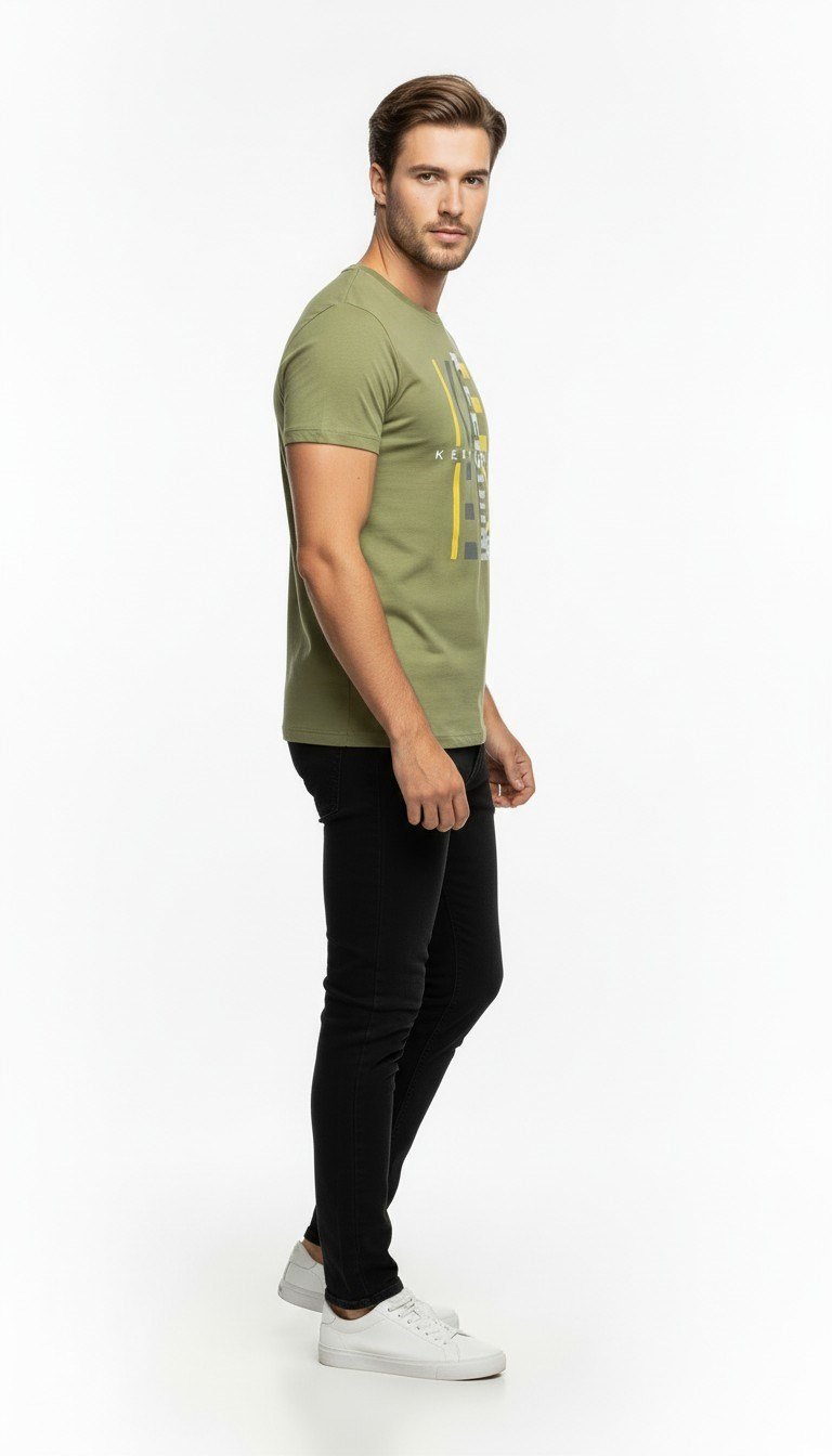 Keep Going Urban Baskılı Erkek Tişört – Sportif Günlük Stil
