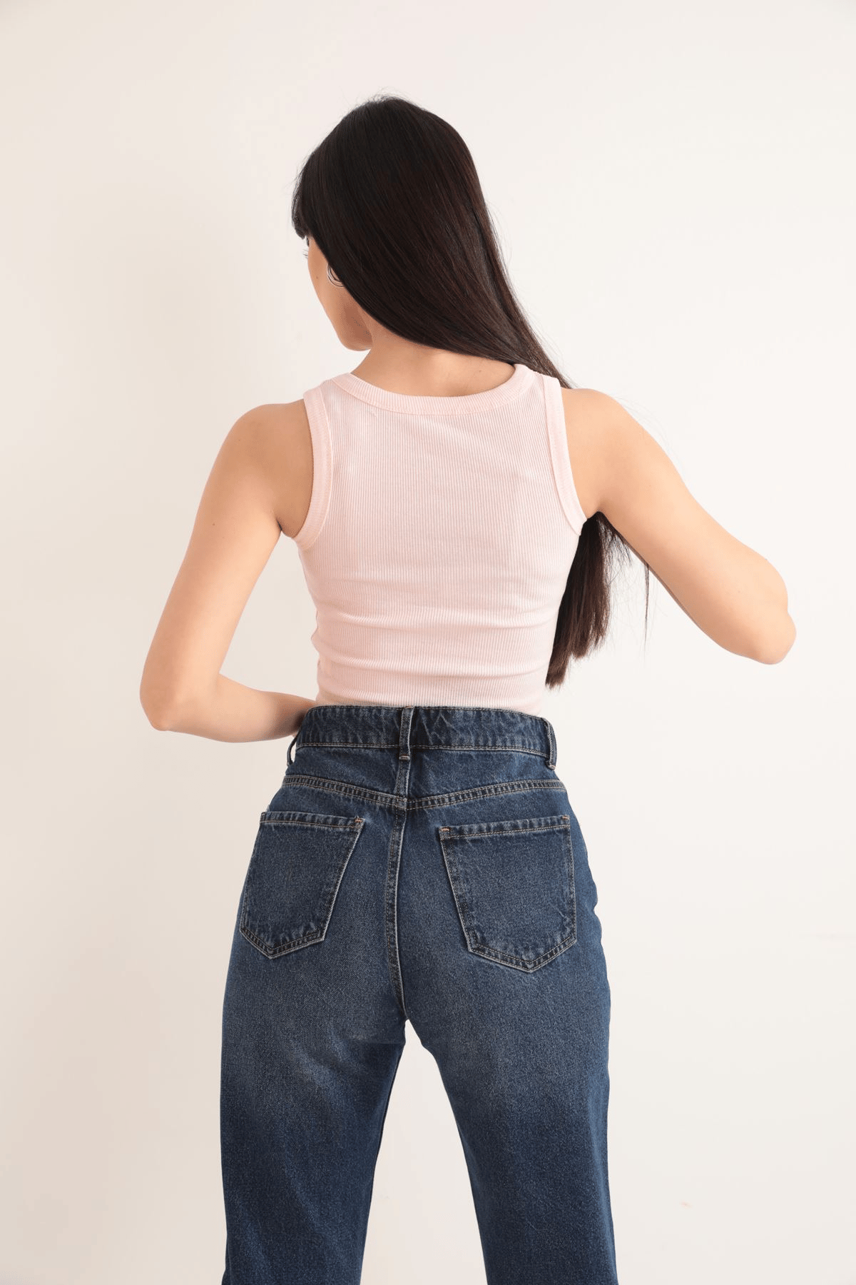 OFF Nakış Detaylı Fitilli Crop Bluz – Pudra