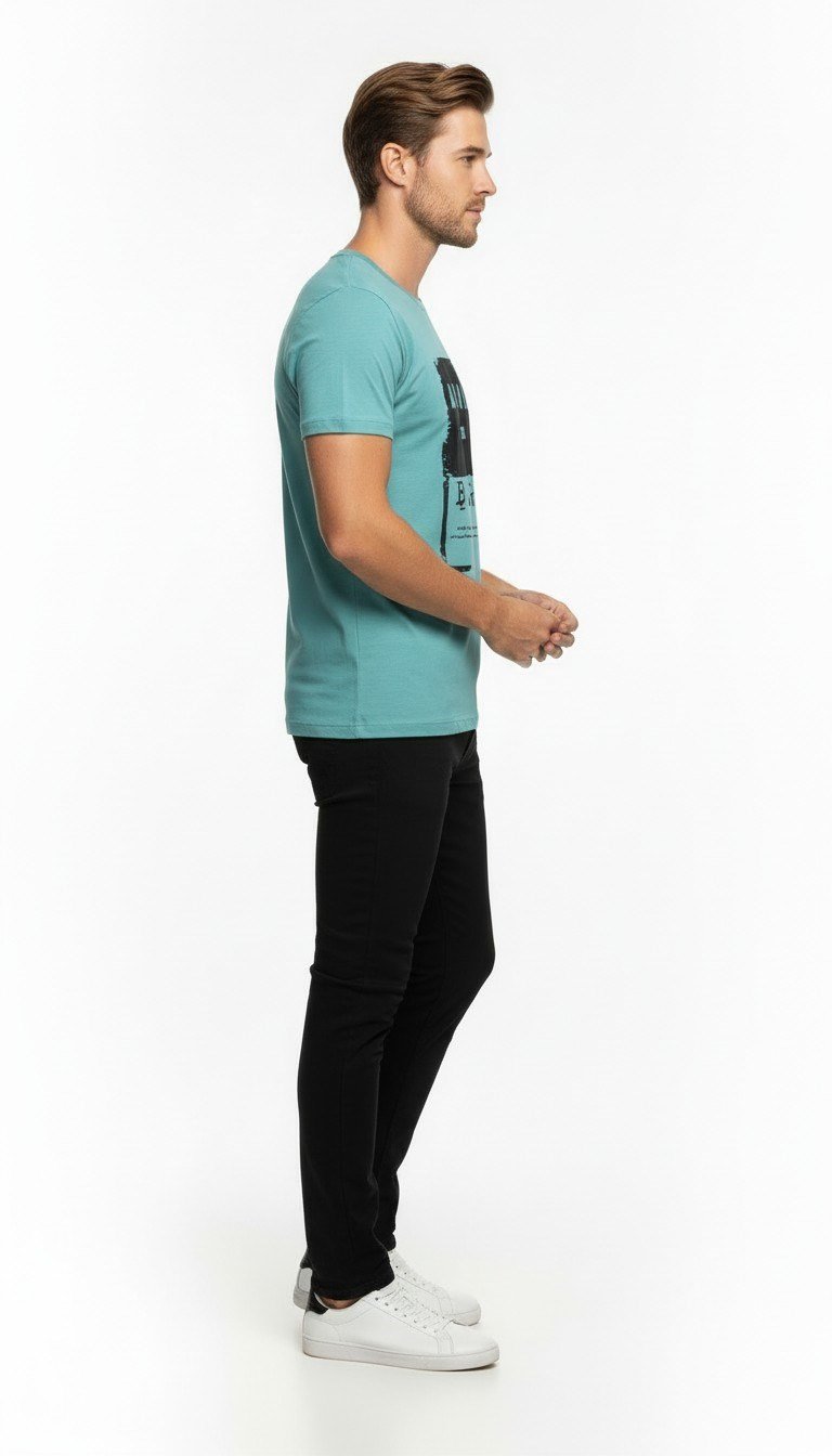 Urban Dynamic Baskılı Erkek Tişört – Günlük & Streetwear Stil