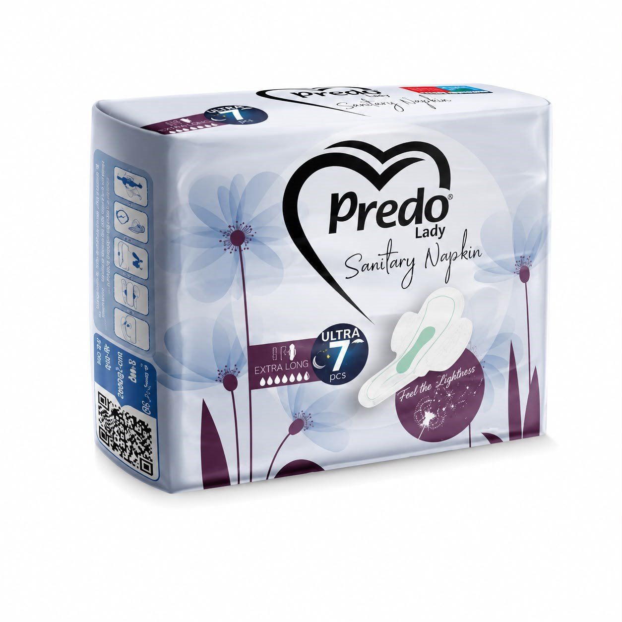 PREDO Lady Sanitary Napkins Ultra  Kadın Pedi 7  Adet - Extra Long