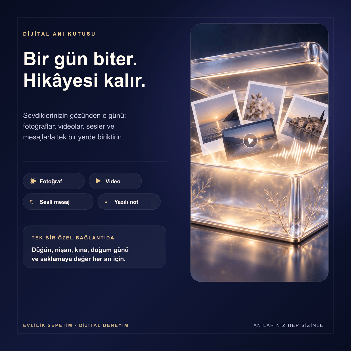 Dijital Anı Kutusu – Fotoğraf, Video ve Sesli Mesaj Albümü