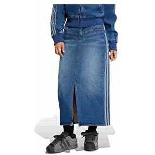 adidas 3s Sk Denim Kadın Spor Etek Mavi Uzun Kalem Kesim Denim Kumaş 46 Beden