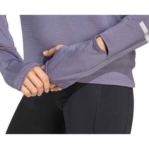 Adidas ADI365 Warmhz W Kadın Koşu Çeyrek Fermuarlı Üst JM5727 Mor