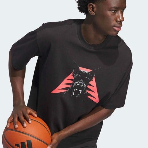 Adidas Anthony Edwards Dawg Erkek Siyah Tişört (JZ9447)