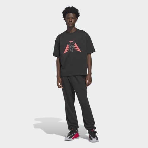 Adidas Anthony Edwards Dawg Erkek Siyah Tişört (JZ9447)