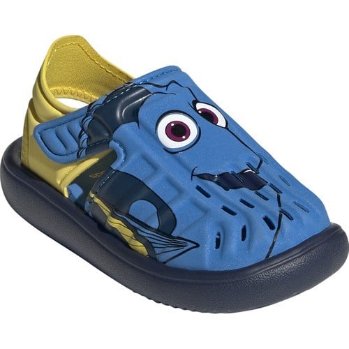 adidas Bebek Sandalet IH1233-WATER Mavi - Sarı - Siyah Renkli Kaymaz Tabanlı Spor Terlik