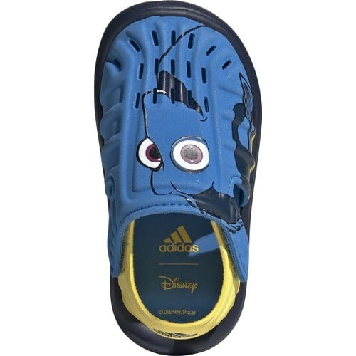 adidas Bebek Sandalet IH1233-WATER Mavi - Sarı - Siyah Renkli Kaymaz Tabanlı Spor Terlik