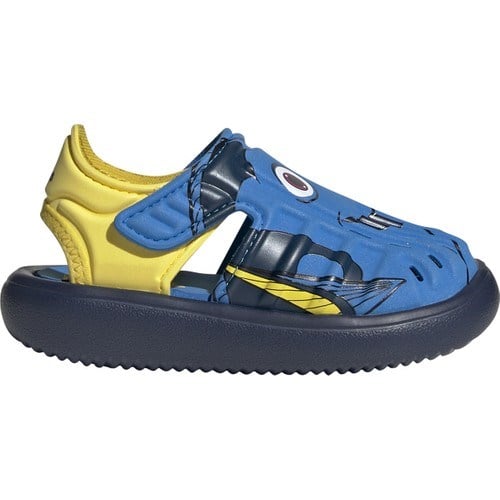 adidas Bebek Sandalet IH1233-WATER Mavi - Sarı - Siyah Renkli Kaymaz Tabanlı Spor Terlik