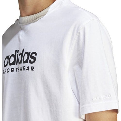 adidas Beyaz Erkek Yuvarlak Yaka Regular Fit T-Shirt IC9821-M All Szn G T       Whı