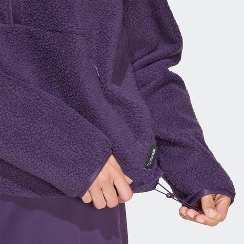 adidas City Tech High Pile Fleece Half Zip Kadın Mor Polar.-