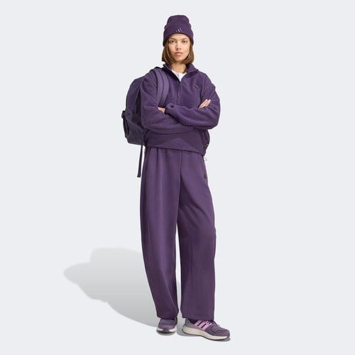 adidas City Tech High Pile Fleece Half Zip Kadın Mor Polar.-