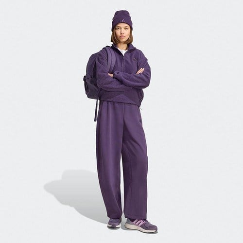 adidas City Tech High Pile Fleece Half Zip Kadın Mor Polar.-