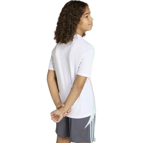 Adidas Çizgili Beyaz Erkek Çocuk T-Shirt KD6405 Messı Tr Jsy Y