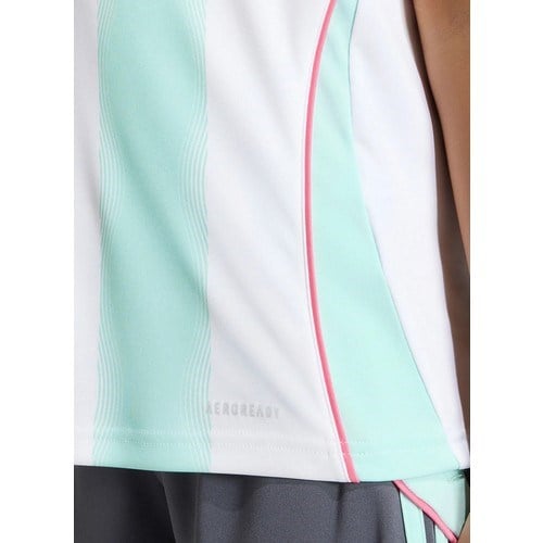 Adidas Çizgili Beyaz Erkek Çocuk T-Shirt KD6405 Messı Tr Jsy Y