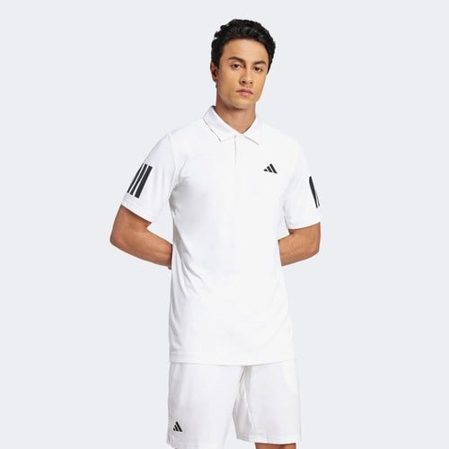 Adidas Club 3 Stripes Erkek Beyaz Tenis Polo.-