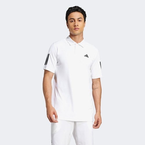 Adidas Club 3 Stripes Erkek Beyaz Tenis Polo.-