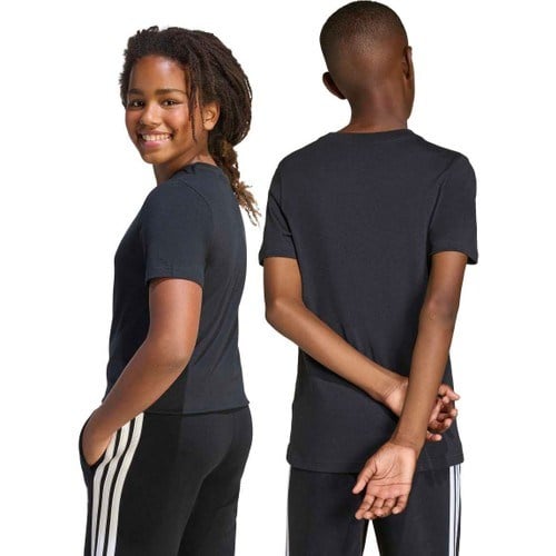 Adidas Collegiate Graphic Çocuk Siyah Yuvarlak Yaka Tişört
