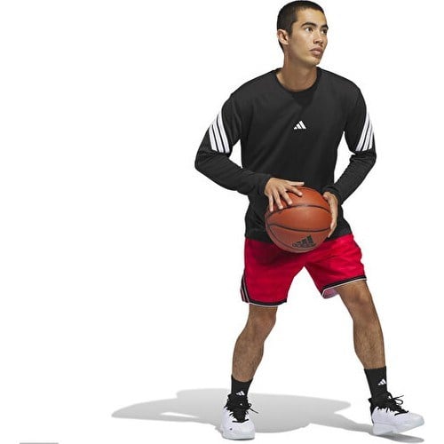 Adidas Crazylite Ls Erkek Basketbol Uzun Kollu Tişört JZ9647 Siyah