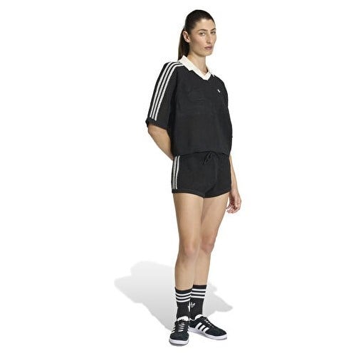 Adidas Crochet Polo Kadın Günlük Polo Tişört KC6491 Siyah