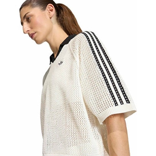 Adidas Crochet Polo Kadın Günlük Polo Tişört KC6490 Beyaz