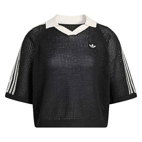 Adidas Crochet Polo Kadın Günlük Polo Tişört KC6491 Siyah