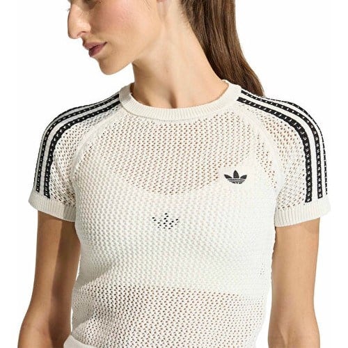Adidas Crochet Tee Kadın Günlük Tişört KE0200 Beyaz