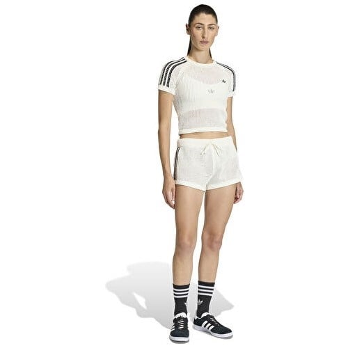 Adidas Crochet Tee Kadın Günlük Tişört KE0200 Beyaz