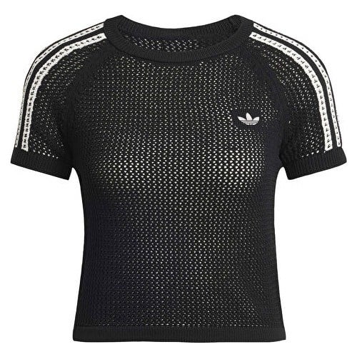 Adidas Crochet Tee Kadın Günlük Tişört KC6481 Siyah