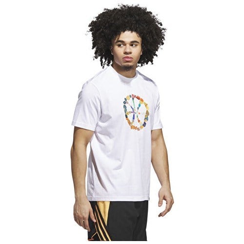 Adidas DAWN2DUSK Tee 4 Erkek Basketbol Tişörtü JX1746 Beyaz
