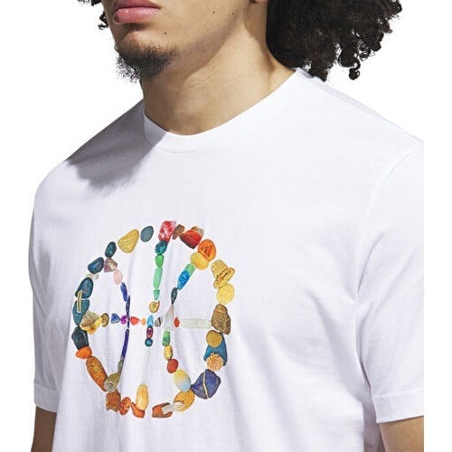 Adidas DAWN2DUSK Tee 4 Erkek Basketbol Tişörtü JX1746 Beyaz