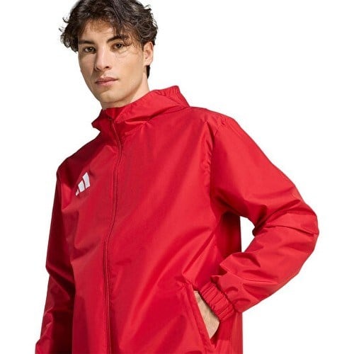 Adidas ENT26 Aw Jkt Erkek Futbol Antrenman Yağmurluk JZ9100 Kırmızı