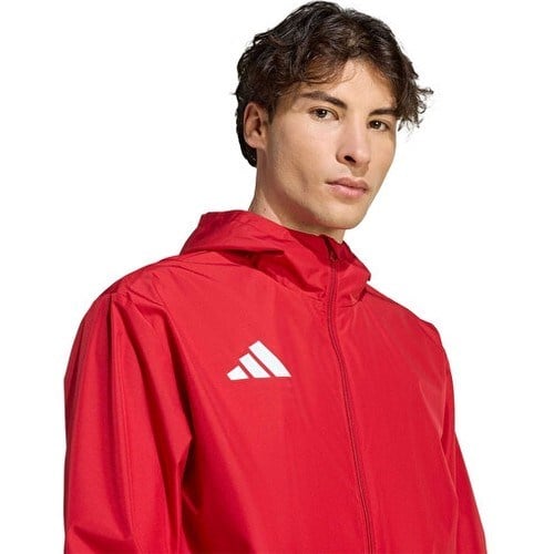 Adidas ENT26 Aw Jkt Erkek Futbol Antrenman Yağmurluk JZ9100 Kırmızı