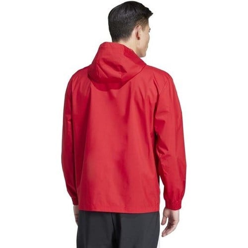 adidas Entrada 22 All Weather Erkek Kırmızı Kapüşonlu Ceket