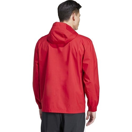adidas Entrada 22 All Weather Erkek Kırmızı Kapüşonlu Ceket