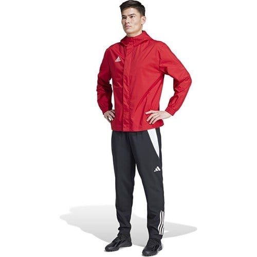 adidas Entrada 22 All Weather Erkek Kırmızı Kapüşonlu Ceket