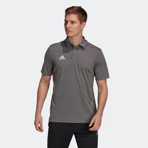 adidas Entrada 22 Erkek Polo T-Shirt Gri Renk Nefes Alabilir Kumaş ile Şık Tasarım