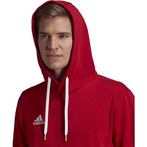 Adidas Entrada 22 Sweat Hoodie Erkek Futbol Sweatshirts H57514 Kırmızı