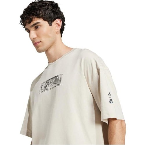adidas Erkek  Bej  T-Shirt M SW TM T 2 JI5717