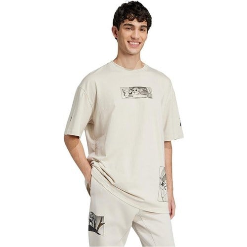 adidas Erkek  Bej  T-Shirt M SW TM T 2 JI5717