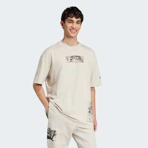 adidas Erkek  Bej  T-Shirt M SW TM T 2 JI5717