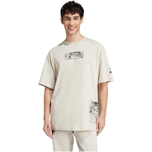 adidas Erkek  Bej  T-Shirt M SW TM T 2 JI5717