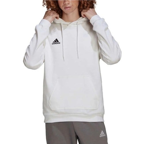 adidas Erkek ENT22  Kapüşonlu Sweat Düz Desenli 2XL Beyaz Sezonluk Rahat Kesim