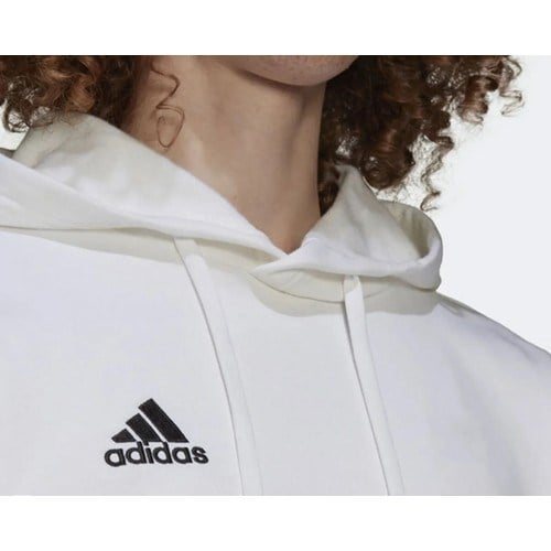 adidas Erkek ENT22  Kapüşonlu Sweat Düz Desenli 2XL Beyaz Sezonluk Rahat Kesim