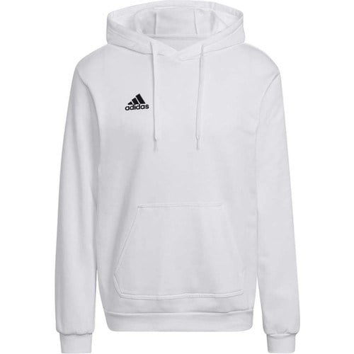 Adidas Erkek Kapüşonlu Sweatshirt Entrada 22 Düz Desenli Beyaz Renk XL HG6302