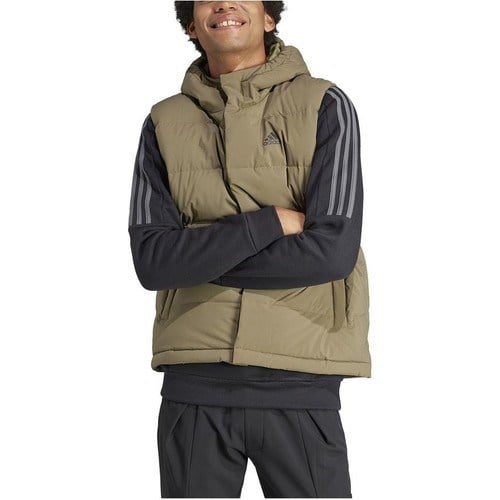 adidas Erkek Outdoor Yelek 3XL Düz Desenli Polyester Kumaş Regular Fit Yeşil Renk IK3189