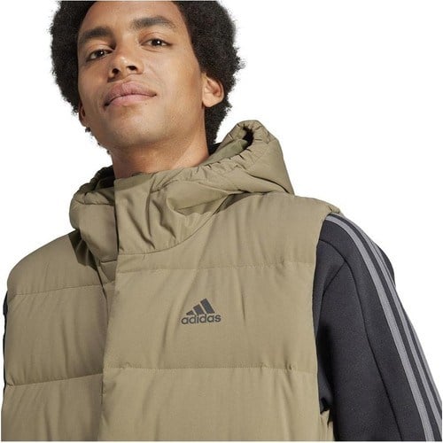 adidas Erkek Outdoor Yelek 3XL Düz Desenli Polyester Kumaş Regular Fit Yeşil Renk IK3189