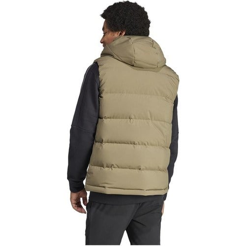 adidas Erkek Outdoor Yelek 3XL Düz Desenli Polyester Kumaş Regular Fit Yeşil Renk IK3189
